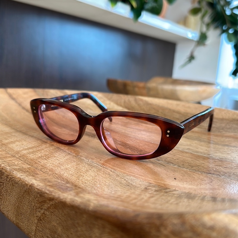 Celine Cate Eye Tortoiseshell Glasses Sunglasses (prescription in currently)